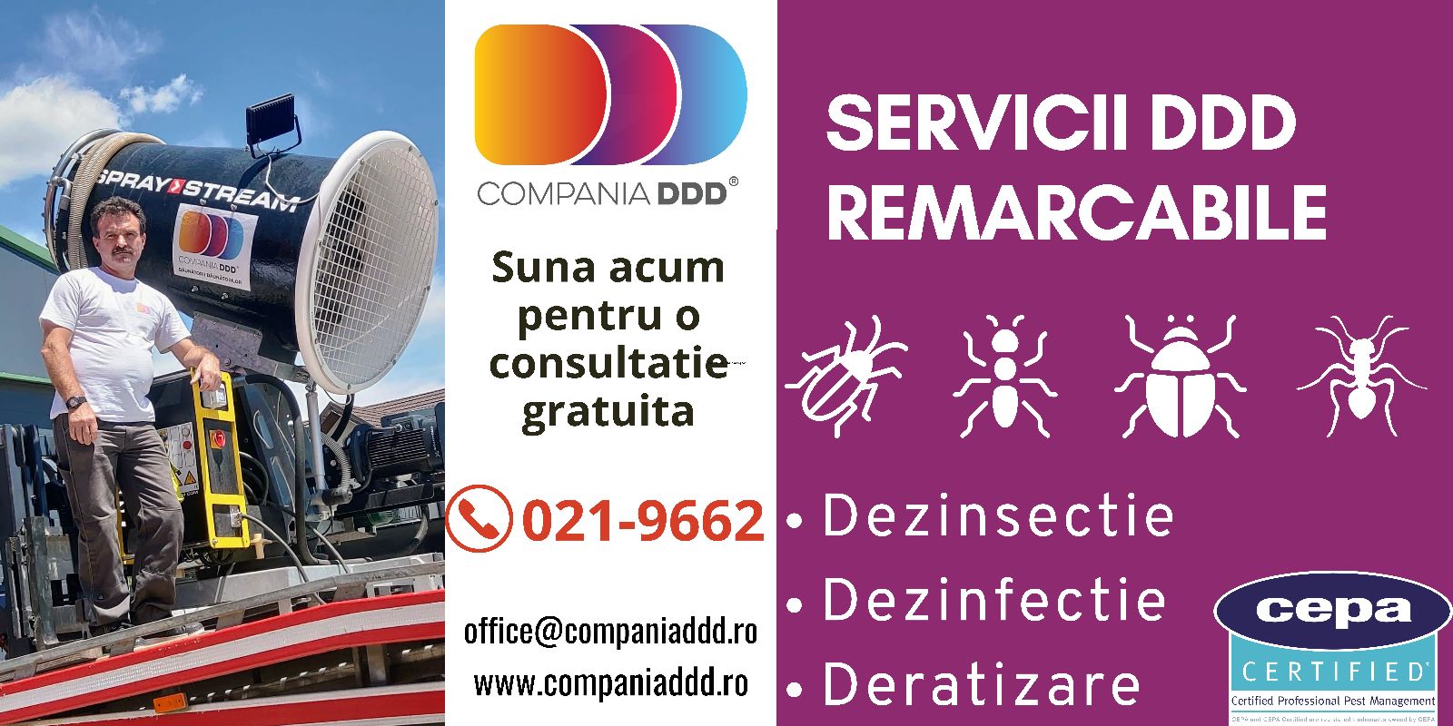 firma deratizare, dezinsectie, dezinfectie Timisoara